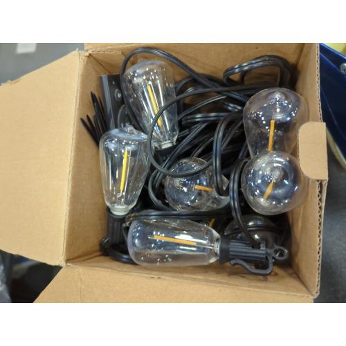 Brightown Outdoor String Lights with Remote, 38FT LED Patio Lights with 16 Shatterproof ST38 LED Bulbs, Waterproof Outside Hanging Lights for Backyard Garden Porch Party Decor, 2700K