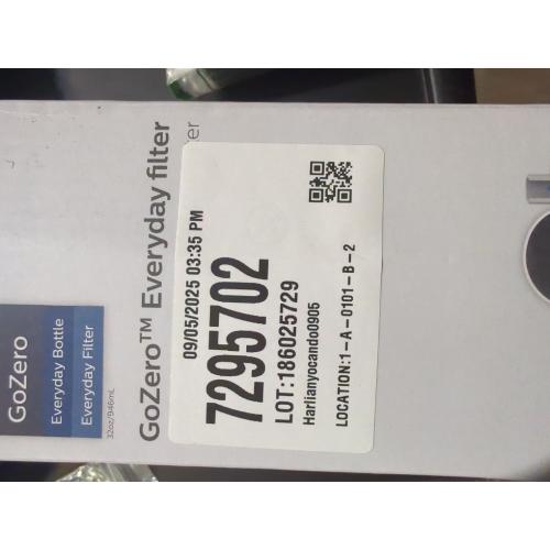 PHILIPS Water Bottle with Filter, Filter Water Bottle Stainless Steel with GoZero Everyday BPA-Free Tap Water Filter, Water Filter Bottle Keep Drink Cold 24 Hours, 1 Filter for 40 gal / 2 Months