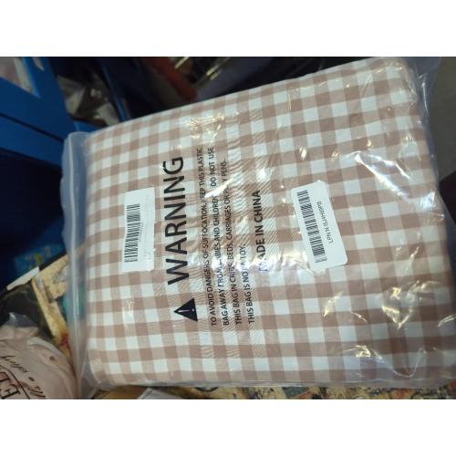 Blush White Plaid Gingham Ruffle Curtains 2 Panels, 100% Washed Cotton Drapes for Bedroom Living Room Doorway Shabby and Chic Window Treatment Rod Pocket, W52”xH84