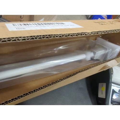 Size 30-84 Color White Lumino Square Single Curtain Rod Set, 5/8 Diameter -  (With Multiple Color Options), Curtain Rod, Drapery Rod, Decorative Rod, Décor, White, 30-84 Width