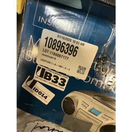 Insignia AM/FM Radio Portable CD Boombox with Bluetooth