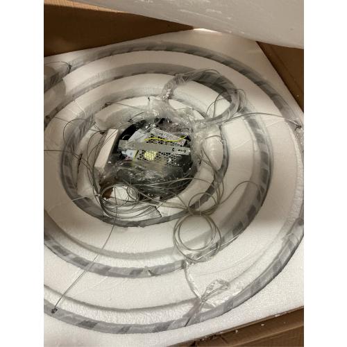 HOUDES Modern LED Chandelier with Dimmable Contemporary Ceiling Lighting,simple Pendant Light for Dinning Room, Living Room 3500K to 6000K,UL,2/3/4 rings (Black, 20cm 40cm 60cm 80cm)