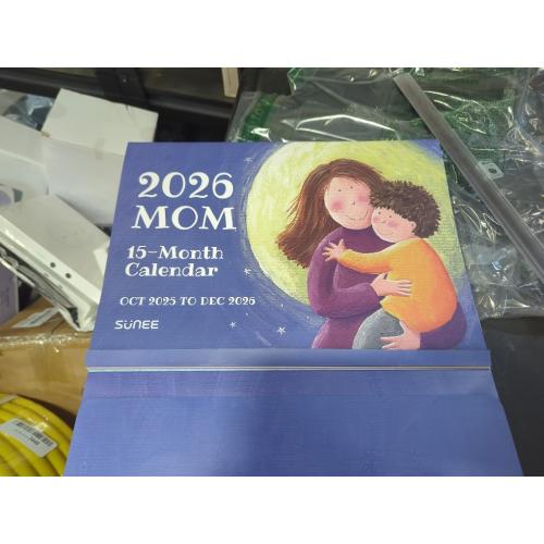 SUNEE Family Wall Calendar 2026 Magnetic Fridge Calendar 15 Months, Oct. 2025 to Dec. 2026, Moms Calendar 2025-2026 Wall Calendar, Family Organizer Sticks to Refrigerator - over 300 Stickers