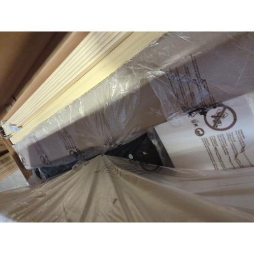 King Beige Bed Frame