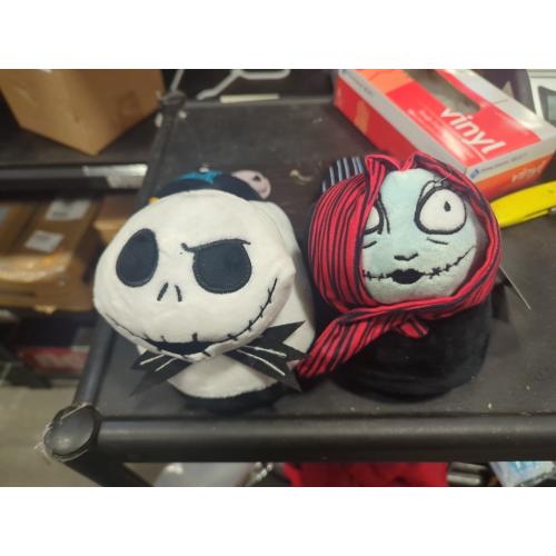 Size S 5/6 Color Black Disney Ladies Nightmare Before Christmas Slippers - Ladies Classic Jack Skellington Slip On 3D Plush Slippers Slip On Slides Shoes