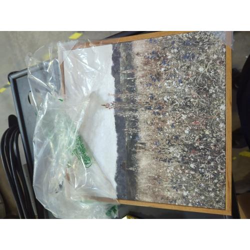 InSimSea Square Framed Canvas Wall Art, Home Decor Vintage Scenery Field Meadow Flowers Wall Art Prints, Retro Nature Floral Oil Paintings Wall Decor for Living Room Bedroom Home Bathroom 12x12