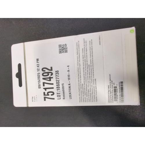 White Apple AirTag 4 Pack. Keep Track of and find Your Keys, Wallet, Luggage, Backpack, and More. Simple one-tap Set up with iPhone or iPad