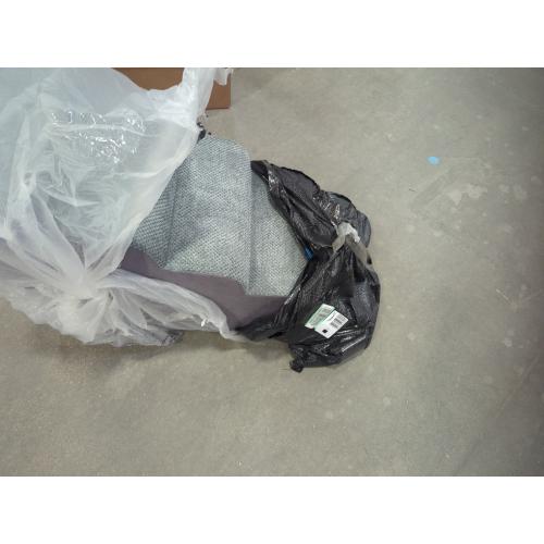 Color grey dog steps