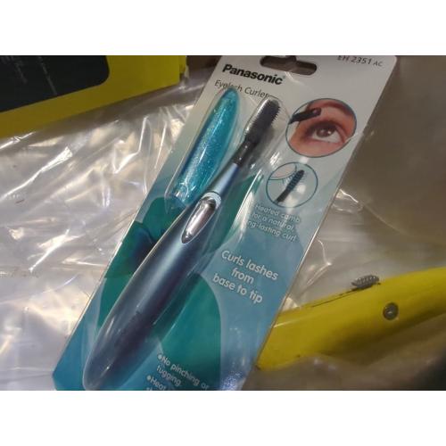 Color Blue Panasonic Heated Eyelash Curler, EH2351AC