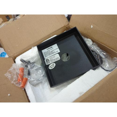 VIANIS Dusk to Dawn Large Outdoor Pendant Light Fixture, Black Modern Outdoor Hanging Porch Light, Anti-Rust Waterproof Exterior Chandelier for Porch with Adjustable Chains, Exterior Pendant Light