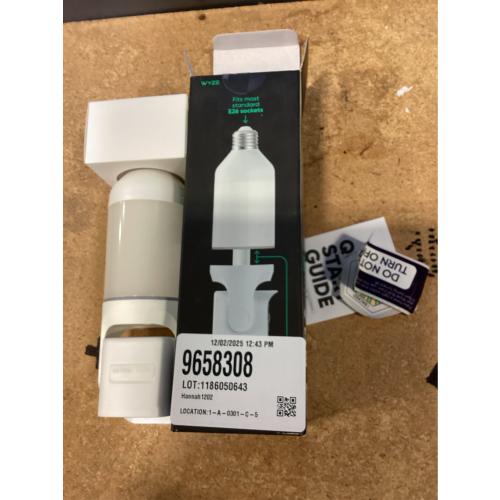 Bulb Cam Plug-In, 2K Wireless HD Security Camera Outdoor Indoor Full Color Day and Night, Dimmable LED Bulb