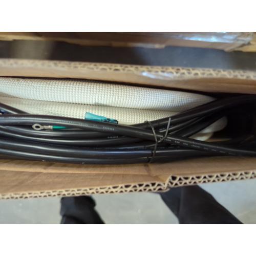 ICOOL 25 Ft. Mini Split Line Set 1/4 1/2 O.D. & 3/8 PE Thickened Insulated Coil Copper Pipes for Air Conditioner HVAC Refrigeration and Heating Equipment, with Fittings