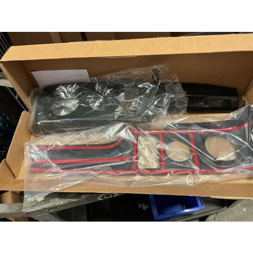 Voodonala Central Console Panel Frame Outlet Vent Trim for Ford F150 Raptor 2009-2014(Carbon Fiber Black) 2Pcs