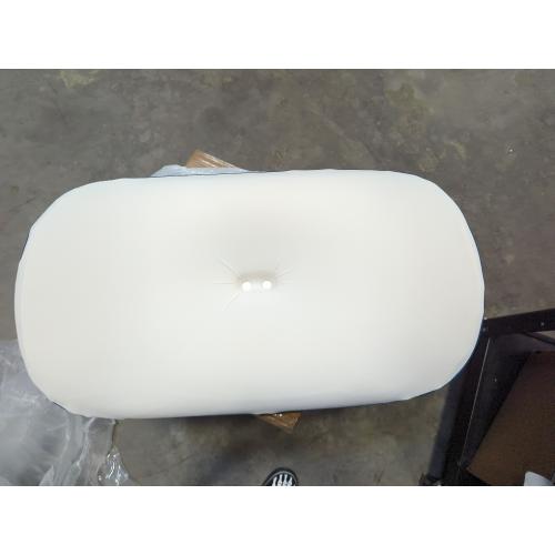 White and Blue Cervical Neck Pillow for Pain Relief - Ergonomic Memory Foam Contour Pillows for Side, Back & Stomach Sleepers, Cervical Pillow for Neck Support Sleeping with Breathable Cover