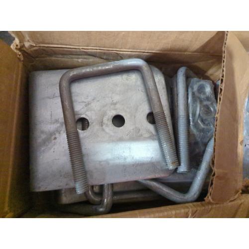 8 Pack 6 Galvanized L-Type Bunk Bracket Kit for Boat Trailer, fits 3x3 Cross Members, Heavy Duty (8 Pack)