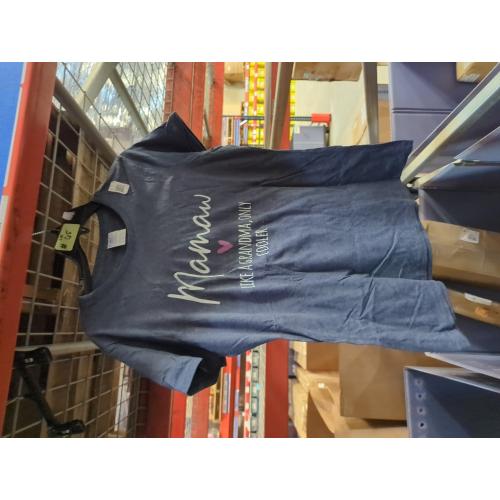 Size M Grey Mamaw Like A Grandma Only Cooler Heart Mother's Day Mamaw T-Shirt