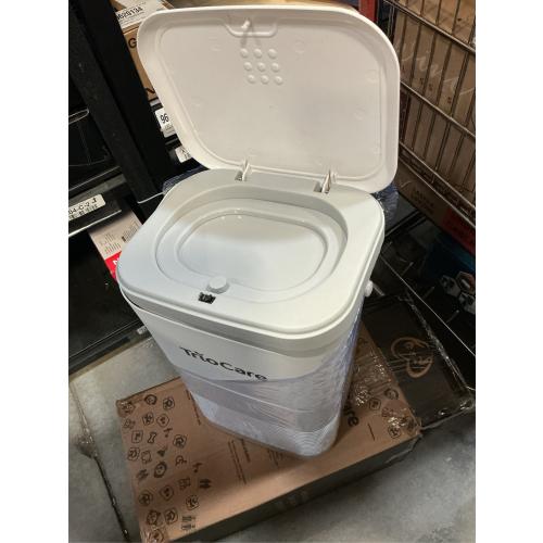 Odor Locking Blocking Control Diaper Pail White | Over 12 Months Refill Bag Supply 5292 Count | Lavender Scent Value Gift Set | Modern Design Baby Senior Adult Pet Waste Disposal Dignity Bin