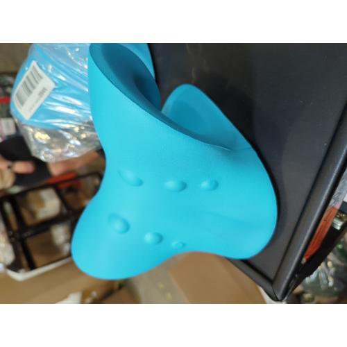 RESTCLOUD Neck and Shoulder Relaxer, Cervical Traction Device for TMJ Pain Relief and Cervical Spine Alignment, Chiropractic Pillow Neck Stretcher (Blue)