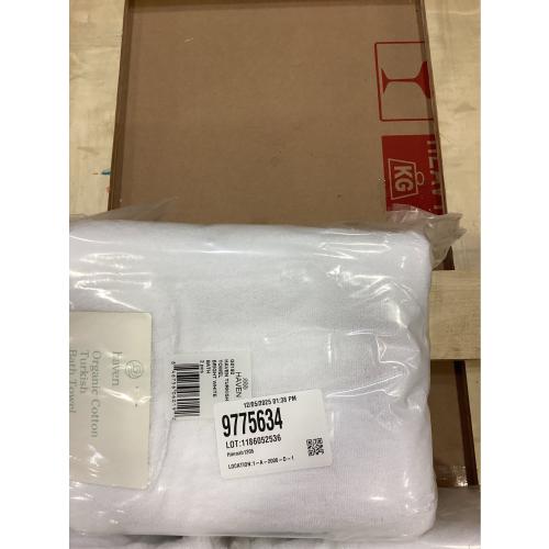 Haven Turkish Cotton Bath Towel in Bright White 2 pack