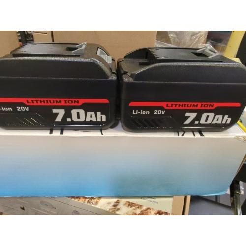 20V 7.0Ah  Lithium Ion Battery Cordless Tools 2Packs