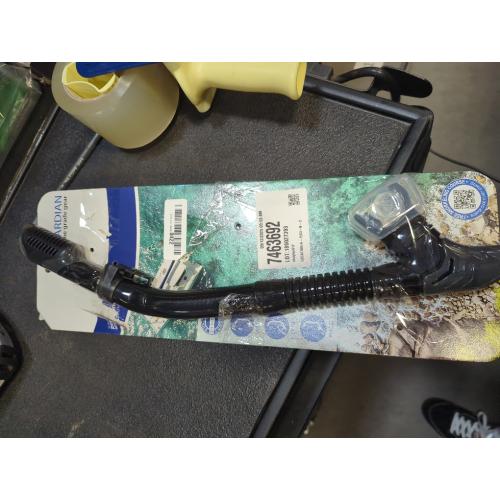 BLACK Dry Snorkel with Purge Valve - Snorkel Gear for Adults with Comfortable Silicone Mouthpiece & Quick Release Clip - Scuba Diving, Snorkeling, Freediving, Spearfishing, Swimming