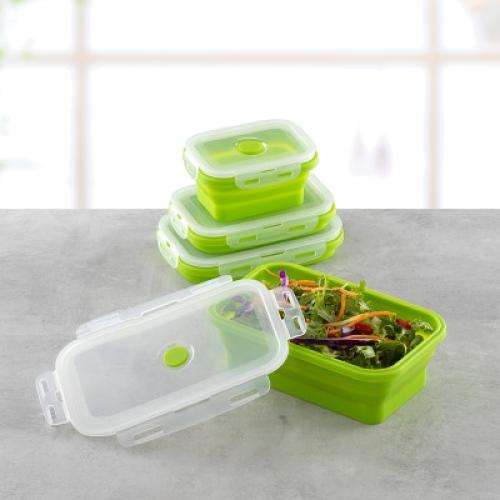 Piranha Store And Save Silicone Food Storage Containers in Colour Lime 8pc