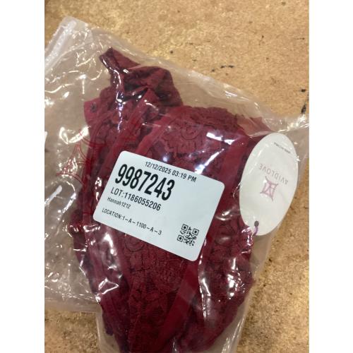 Avidlove Women's Bodysuits Lace Body Suit One Piece Body Suits for Womens Sheer Tops for Women Wine Red L