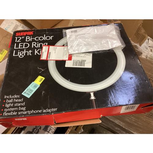 Sunpak - 12 Bicolor LED Ring Light Kit - Black