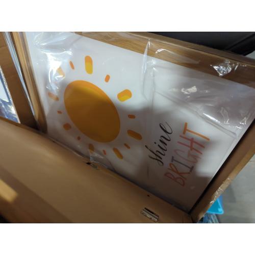 Set of 3 Framed Boho Nursery Wall Art Prints Decor,12x16”Rainbow Weather Wall Decor Inspirational Canvas Wall Art Prints Framed Nursery Children Artwork for Kids Playroom Bedroom Decoration