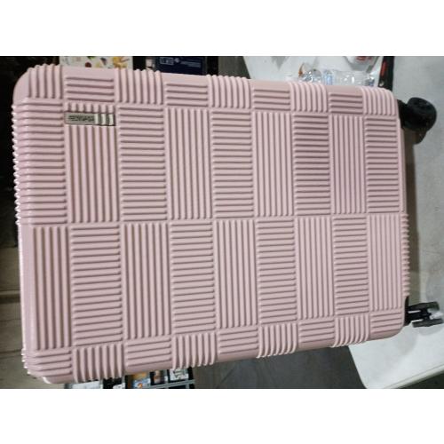 American Tourister Stratum XLT Expandable Hardside Luggage with Spinner Wheels, Pink Blush, Checked-Medium 24-Inch