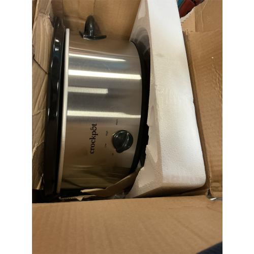 7 Qt. Manual Stainless Steel Slow Cooker with Glass Lid