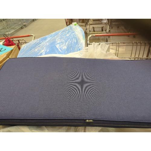 Classic Accessories 62-045-INDIGO-EC Montlake FadeSafe Water-Repellent 59 x 18 x 3 Inch Outdoor Bench Cushion, Heather Indigo