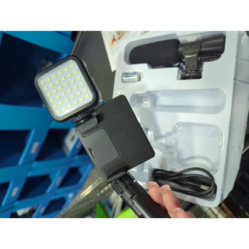 DigiPower Follow ME #GoViral Vlogging Kit for Cameras & Phones | with Microphone, 36 LED Light, Smartphone Grip, Wireless Shutter Remote, Tripod | Vlogging Equipment for YouTube, Instagram & Tiktok