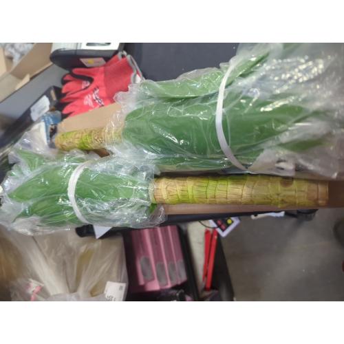 Set of 2 Size 18 Artificial Agave Succulent Plants, 18 Inch Faux Succulents Stems Fake Plant for Home Office Garden Yard Indoor Outdoor Decor, 2 Pack