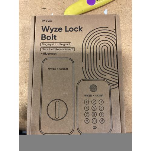 Wyze Auto-Lock Bolt, Fingerprint Keyless Entry Door Smart Bluetooth Deadbolt Replacement, Backlit Keypad, IPX5 Weatherproof, in-App History and Scheduled Access, BHMA, UL 20-Min Fire Rated