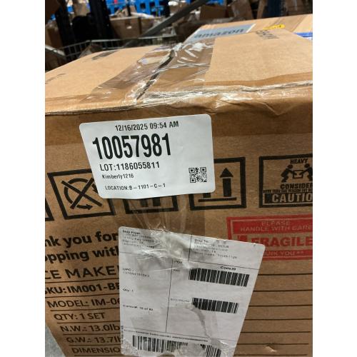 EUHOMY Countertop Ice Maker Machine with Handle, 25.5lbs in 24Hrs, 9 Ice Cubes Ready in 6 Mins, Self-Cleaning Portable Ice Maker with Basket and Scoop, for Kitchen/Home/Camping/RV. (Black)