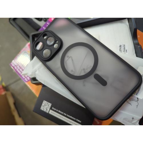 Designed for iPhone 16 Pro Max Case, Compatible with MagSafe, with Privacy Screen Protectors X2, [Camera Protection] [15FT Military Drop Protection] Shockproof Phone Case, 2024, Black