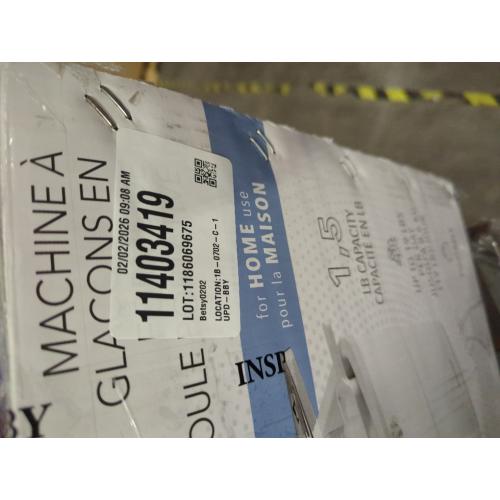 Portable Machine for Countertop - Makes 33 Lbs(15KG) of Ice Per 24 s - Ice Cubes Ready in 8 Minutes - Electric Ice Making Machine with Ice Scoop