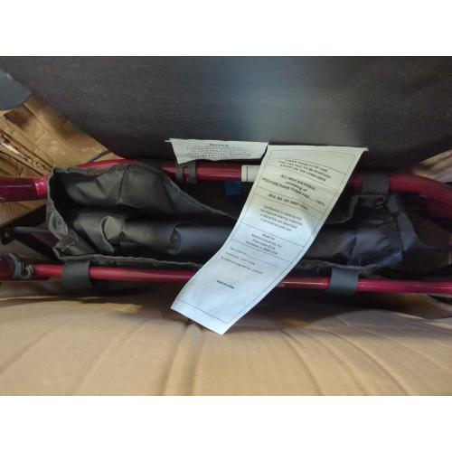 Medline Steel Rollator Walker for Adult Mobility Impairment, Burgundy, 350 lb. Weight Capacity, 8” Wheels, Foldable, Adjustable Handles, Rolling Walker for Seniors