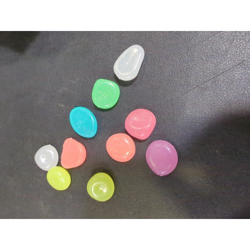 QTTLLI 10 Pcs Large Glow Pebbles Glow in The Dark Decorative Stones Rocks for Garden Path Walkway Yard Fish Tank, 1.7,Mixed Color