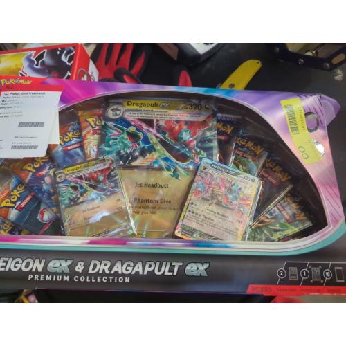 Pokemon TCG: Hydreigon ex & Dragapult ex Premium Collection - 10 Packs, Promo Cards