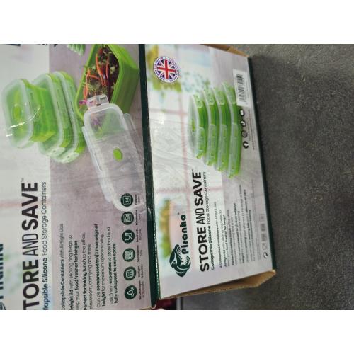 Piranha Store And Save Silicone Food Storage Containers in Colour Lime 8pc