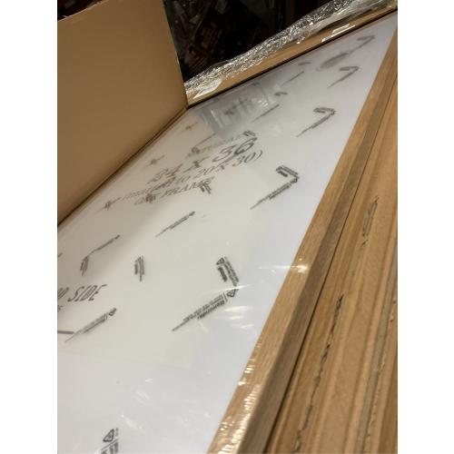 Oak Wood Picture Frames 24x36 with Mat 20x30 - Natural Solid Wood Poster Art Photo Frame Wall Hanging