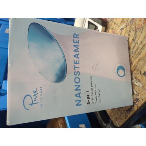 Pure Daily Care NanoSteamer Large 3-in-1 Nano Ionic Facial Steamer with Precise Temp Control - Humidifier - Unclogs Pores - Blackheads - Spa Quality - Bonus 5 Piece Stainless Steel Skin Kit (Teal)
