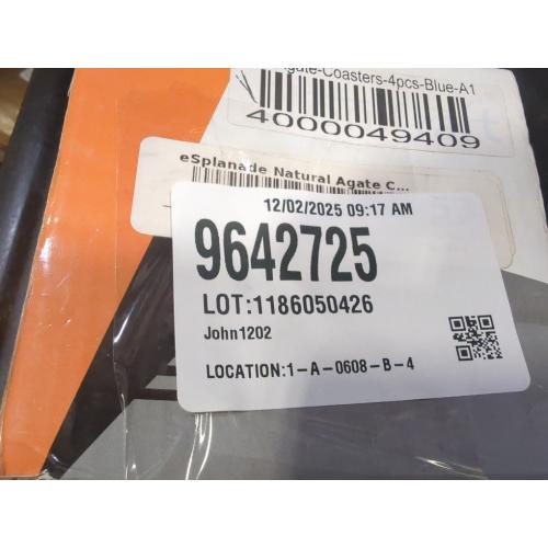 Set of 4 Color Blue Blue Agate Coasters Set of 4,Brazilian Geode Coasters for Drinks with Gold Rim(4-3.5),Natural Gem Stone Coasters Blue,Gemstone Cup Mat for Home Decor by Yougoals(4)