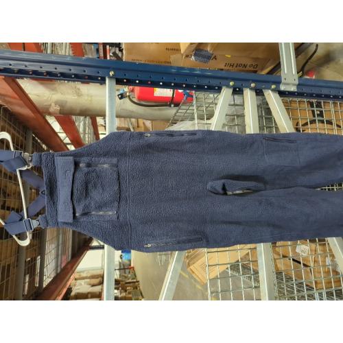 VECVOC Women's Winter Fleece Warm Overalls Casual Adjustable Strap Sleeveless Loose Jumpsuits with Pockets,Blue,S