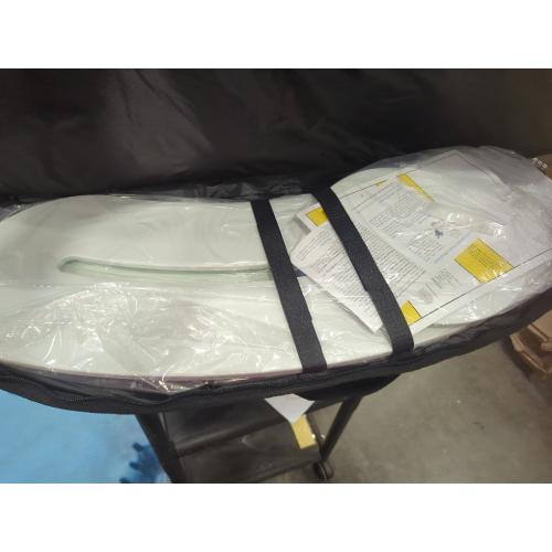 Crescent-Shaped Transfer Board with 360° Rotating Disk for Assisted Wheelchair Transfers, 400 lb Support