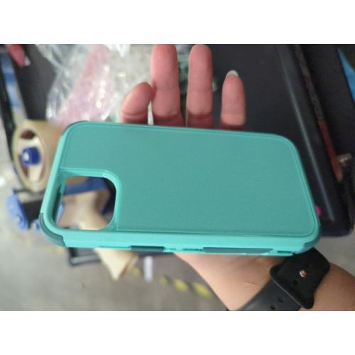 Diverbox for iPhone 14 Case [Shockproof] [Dropproof] [Tempered Glass Screen Protector],Heavy Duty Protection Phone Case Cover for Apple iPhone 14 (Teal-3in1)