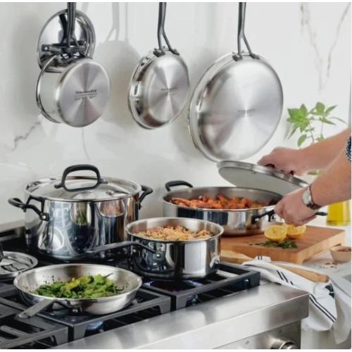 KitchenAid 11-piece 5-ply Clad Stainless Steel Cookware Set