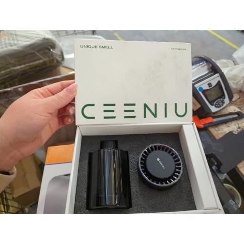 Ceeniu Large Car Air Freshener, 135ml Last 6 months, Auto ON/OFF, Multi-mode Adjustable, Long Lasting, Blue Ambiance Light, Natural French Fragrance, CF3 Car Fresheners Diffuser, Roman Holiday Scent